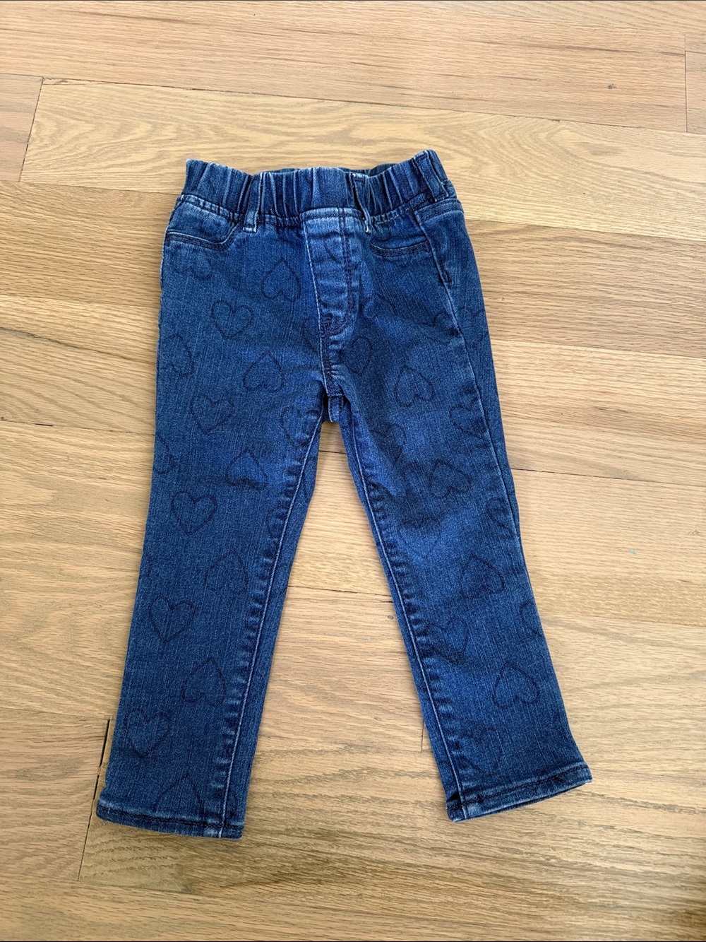 GAP Heart-Print Denim Jeggings in Dark Blue